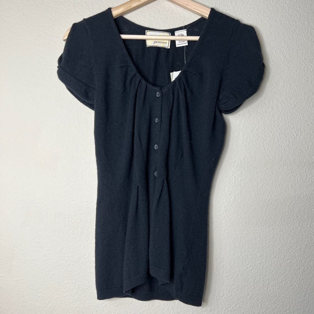 Anthropologie Guinevere Black NWT Shirt with keyhole detail